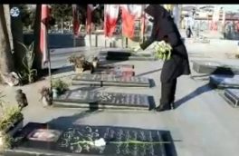 تجدید میثاق مدیر عامل خانه مطبوعات استان مازندران با آرمان‌های شهدای ششم بهمن آمل