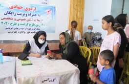 ویزیت رایگان اولین گروه جهادی پزشکی در منطقه آسیب‌‌پذیر گلستان ۵ ایزدشهر