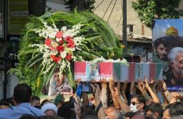 تشییع پیکر مدافع حرم شهید علی جمشیدی+تصویری