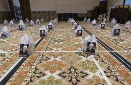 توزیع بسته‌های معیشتی به‌مناسبت سالگرد آیت‌الله طبرسی در قدمگاه رهبری
