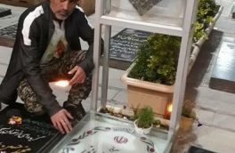 تجدید عهد بسیجی ورزشکار دانشگاه مازندران با آرمان‌های حضرت امام(ره) و شهدا با حضور در مزار سردار دل‌ها