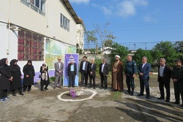 کلنگ احداث نمازخانه هنرستان حجاب به زمین زده شد