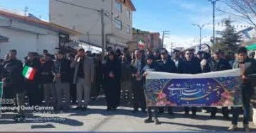 گزارش تصویری از راهپیمایی ۲۲ بهمن در بخش بلده