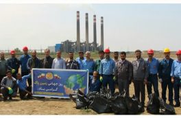 پاکسازی بخشی از ساحل نیروگاه شهید سلیمی شهرستان نکا