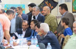 برپایی میزخدمت در مسجد جامع چمستان