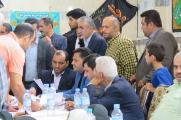 برپایی میزخدمت در مسجد جامع چمستان