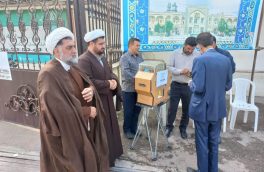 استقرار نیروهای کمیته امداد شهرستان نکا جهت جمع آوری کمک به مردم غزه