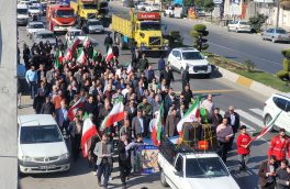 شکوه حضور مردم ایزدشهری در راهپیمایی ۲۲ بهمن