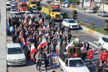 شکوه حضور مردم ایزدشهری در راهپیمایی ۲۲ بهمن