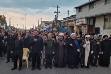 اجتماع بزرگ عزاداران حسینی در نور برگزار شد+ تصاویر