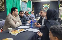 برپایی میزخدمت در مسجد جامع شهر رویان