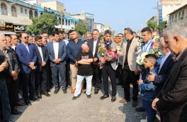 حضور شهردار و اعضای شورای اسلامی شهر نور در آیین استقبال از قهرمانان کشتی پیشکسوتان جهان