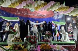 جشن پیوند آسمانی سه زوج جوان در نور/تصاویر