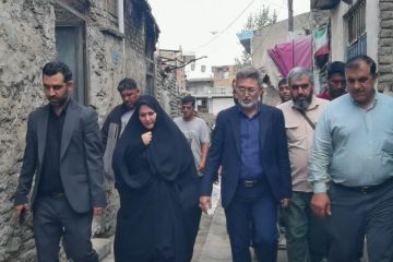 حضور میدانی کمیته اجتماعی قرارگاه محله محور شهرستان نکا در منطقه کم برخوردار کوی مهرگان 